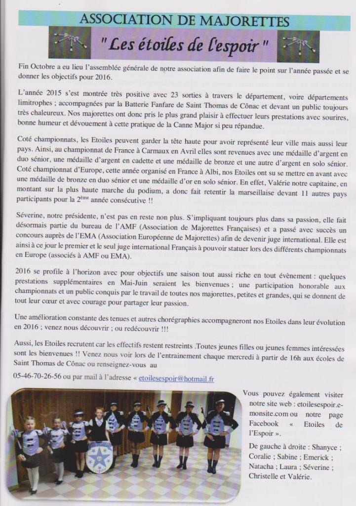 Décembre Gazette de St Thomas de Conac